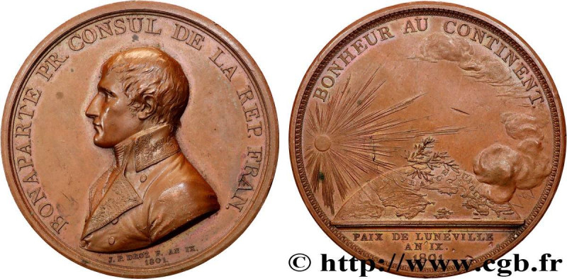CONSULATE
Type : Médaille, paix de Lunéville 
Date : An 9 (1800-1801) 
Metal : c...