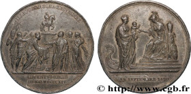 LOUIS XVIII
Type : Médaille, Entrée de Louis XVIII à Paris et Naissance de Henri, duc de Bordeaux, futur comte de Chambord 
Date : 1814 
Metal : tin 
...