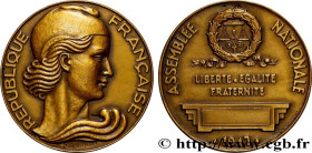 IV REPUBLIC
Type : Médaille parlementaire, Assemblée Nationale 
Date : 1947 
Metal : bronze 
Diameter : 49,5  mm
Engraver : BARON Roger Bertrand (1907...