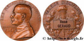 V REPUBLIC
Type : Médaille, Maréchal Foch, Valeur discipline 
Date : 1982 
Mint name / Town : Monnaie de Paris 
Metal : bronze 
Diameter : 49,5  mm
En...