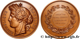 V REPUBLIC
Type : Médaille, offerte par le sénateur  
Date : 1988 
Metal : bronze 
Diameter : 51,50  mm
Engraver : OUDINÉ Eugène-André (1810-1887) 
We...