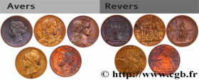 V REPUBLIC
Type : Lot de 5 médailles, Bicentenaire de la Révolution Française 
Date : 1989 
Metal : bronze 
Diameter : 41  mm
Edge : cannelée 
Puncheo...