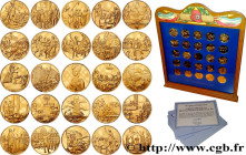 HISTORY OF THE FRENCH REVOLUTION
Type : Cadre, Ensemble de 25 médailles, L’histoire de la Révolution Française 
Date : 1989-1991 
Metal : gold plated ...