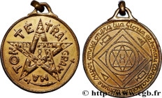 FREEMASONRY
Type : Médaille, Pentagramme d’Éliphas Lévi 
Date : n.d. 
Metal : brass 
Diameter : 26,50  mm
Weight : 6  g.
Edge : lisse 
Puncheon : sans...