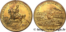 GERMANY - KINGDOM OF PRUSSIA - FREDERICK II THE GREAT
Type : Médaille, Batailles de Lissa et Rosbach 
Date : 1757 
Metal : gilt bronze 
Diameter : 48 ...