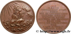 GERMANY
Type : Médaille, La véritable amitié 
Date : (1800) 
Metal : copper 
Diameter : 39  mm
Engraver : Loos 
Weight : 25,32  g.
Edge : lisse 
Punch...