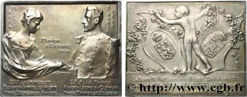 BELGIUM - KINGDOM OF BELGIUM - ALBERT I
Type : Plaquette, Mariage du Prince Albe...