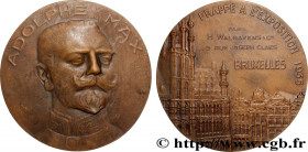 BELGIUM - KINGDOM OF BELGIUM - REIGN OF LEOPOLD III
Type : Médaille, Adolphe Max 
Date : 1935 
Metal : bronze 
Diameter : 65,5  mm
Weight : 99,33  g.
...