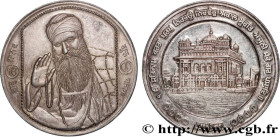 INDIA
Type : Médaille, Guru Nanakji 
Date : n.d. 
Metal : silver 
Millesimal fineness : 999  ‰
Diameter : 60,5  mm
Weight : 100,04  g.
Edge : lisse 
P...