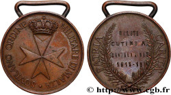 ITALY
Type : Médaille du mérite, Ordre Souverain militaire de Malte 
Date : 1918 
Metal : bronze 
Diameter : 37,5  mm
Weight : 19,40  g.
Edge : lisse ...