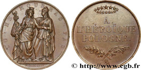 POLAND - UPRISING
Type : Médaille, l’Héroïque Pologne 
Date : 1831 
Mint name / Town : France, Pologne 
Metal : bronze 
Diameter : 51  mm
Engraver : B...
