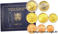 VATICAN
Type : SÉRIE Euro BRILLANT UNIVERSEL  
Date : 2014 
Mint name / Town : Rome 
Quantity minted : 88.000 
Commentary : Livret contenant les 8 piè...