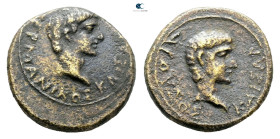 Lydia. Sardeis. Germanicus with Drusus 4 BC-AD 19. Bronze Æ