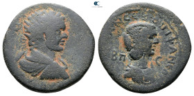 Cilicia. Epiphaneia. Caracalla, with Julia Domna AD 198-217. Bronze Æ