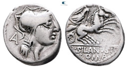 D. Silanus L. f 91 BC. Rome. Denarius AR
