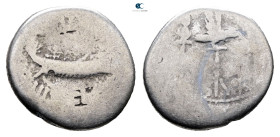 Mark Antony 32-31 BC. Military mint moving with M.Antony. Denarius AR