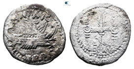 Mark Antony 32-31 BC. Military mint moving with M.Antony. Denarius AR