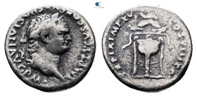 Titus, as Caesar AD 76-78. Rome. Denarius AR