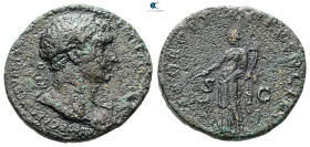 Trajan AD 98-117. Rome. Sestertius Æ