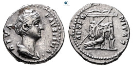 Diva Faustina I AD 140-141. Rome. Denarius AR