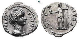 Diva Faustina I AD 140-141. Rome. Denarius AR