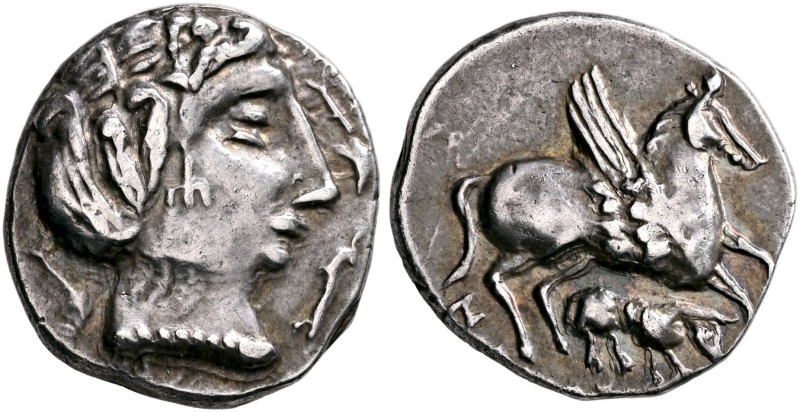 IBERIA, Gaulish-Iberian Imitations. Late 3rd to 2nd century BC. Drachm (Silver, ...
