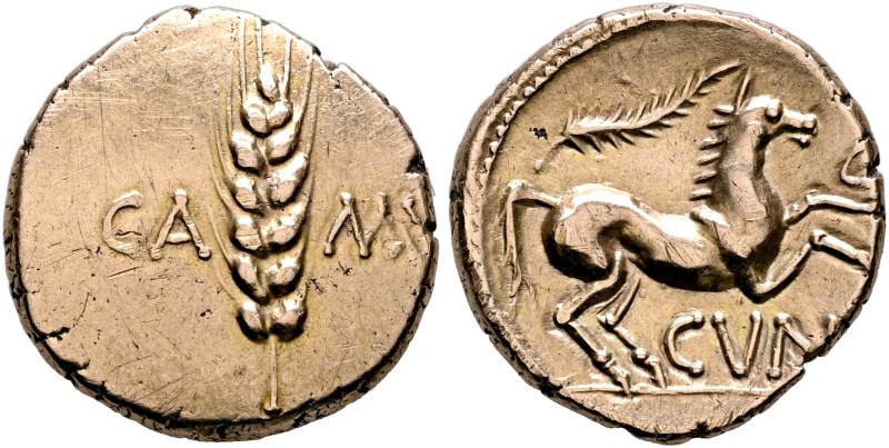 BRITAIN. Trinovantes & Catuvellauni. Cunobelin, circa 10-43. Stater (Gold, 19 mm...
