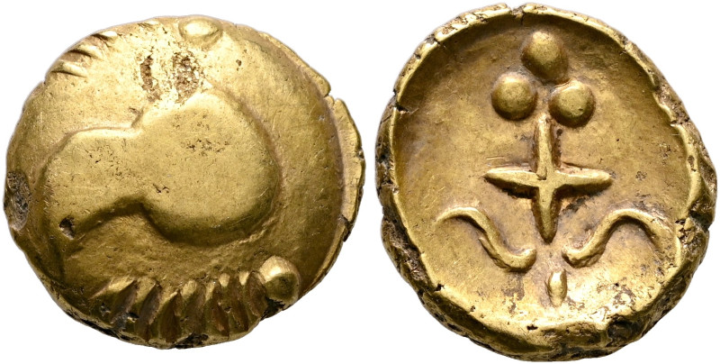 CENTRAL EUROPE. Vindelici. 2nd-1st century BC. Stater (Gold, 17 mm, 7.62 g), 'Re...