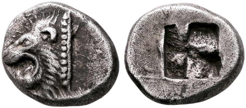 GAUL. Massalia. Circa 525-500 BC. Trihemiobol (Silver, 11 mm, 1.33 g), Phokaic s...