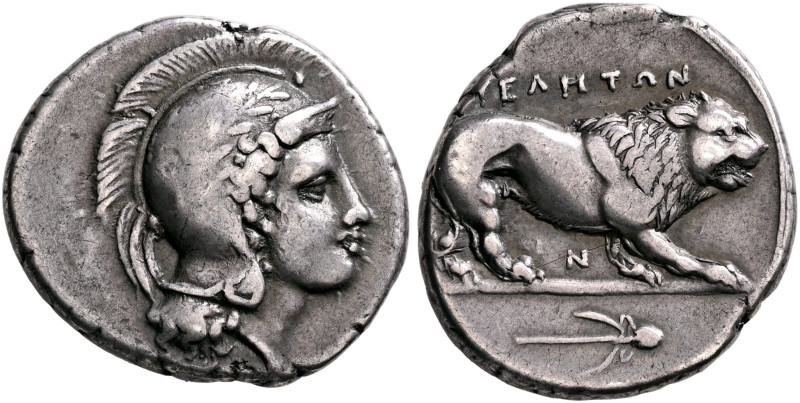 LUCANIA. Velia. Circa 300-280 BC. Didrachm or Nomos (Silver, 22 mm, 7.51 g, 7 h)...