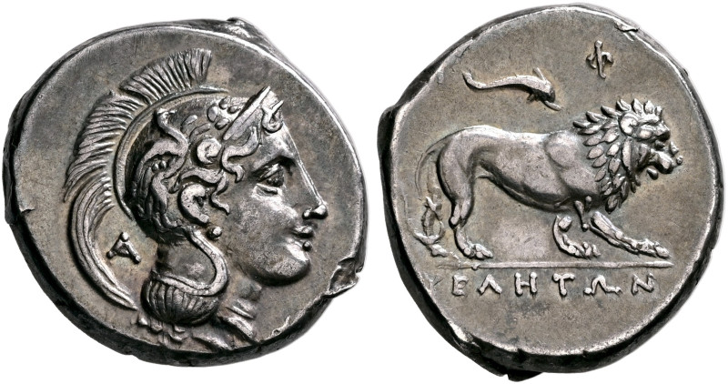 LUCANIA. Velia. Circa 300-280 BC. Didrachm or Nomos (Silver, 21 mm, 7.43 g, 2 h)...