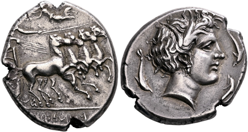 SICILY. Lilybaion (as ‘Cape of Melkart’). Circa 330-305 BC. Tetradrachm (Silver,...