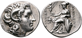 KINGS OF THRACE. Lysimachos, 305-281 BC. Drachm (Silver, 19 mm, 4.32 g, 12 h), Ephesos, circa 295/4-289/8. Diademed head of Alexander the Great to rig...