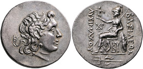 KINGS OF THRACE. Lysimachos, 305-281 BC. Tetradrachm (Silver, 35 mm, 16.87 g, 11 h), Byzantion, circa 150-120. Diademed head of Alexander the Great to...
