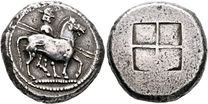 KINGS OF MACEDON. Alexander I (?), 498-454 BC. Tristater or Oktadrachm (Silver, ...