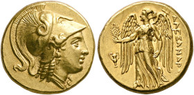 KINGS OF MACEDON. Alexander III ‘the Great’, 336-323 BC. Distater (Gold, 22 mm, 17.24 g, 7 h), Amphipolis, struck under Antipater, Polyperchon, or Kas...