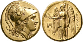 KINGS OF MACEDON. Alexander III ‘the Great’, 336-323 BC. Stater (Gold, 17 mm, 8.61 g, 11 h), Miletos, struck under Philoxenos, circa 325-323. Head of ...