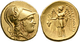 KINGS OF MACEDON. Alexander III ‘the Great’, 336-323 BC. Stater (Gold, 19 mm, 8.57 g, 12 h), uncertain mint in western Asia Minor, circa 323-280. Head...