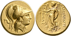 KINGS OF MACEDON. Alexander III ‘the Great’, 336-323 BC. Distater (Gold, 22 mm, 17.06 g, 7 h), Arados, struck under Laomedon of Mytilene, circa 324/3-...