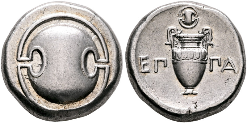 BOEOTIA. Thebes. Circa 364-362 BC. Stater (Silver, 21 mm, 12.14 g), Epaminondas,...