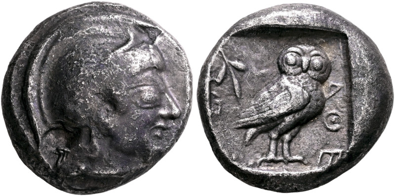 ATTICA. Athens. Circa 510-500/490 BC. Tetradrachm (Silver, 22 mm, 17.21 g, 3 h)....