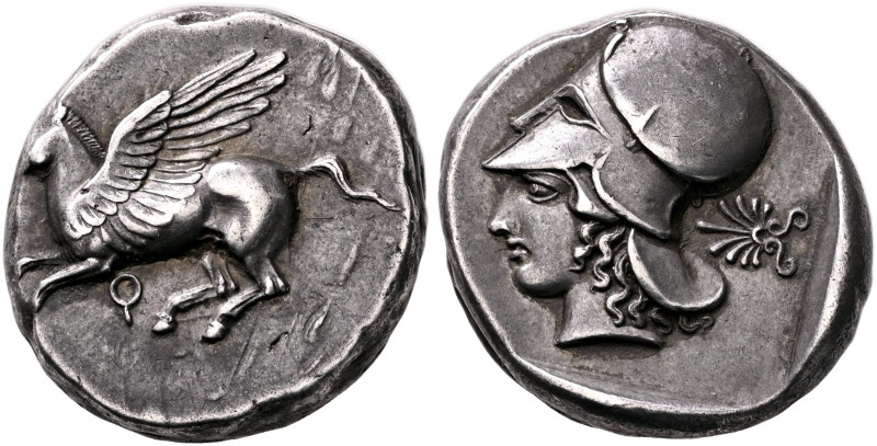 CORINTHIA. Corinth. Circa 400-375 BC. Stater (Silver, 18 mm, 8.59 g, 12 h). Pega...