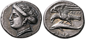 PAPHLAGONIA. Sinope. Circa 330-300 BC. Drachm (Silver, 18 mm, 5.07 g, 6 h), reduced standard, Agreo..., magistrate. Head of the nymph Sinope to left, ...