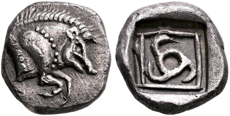 DYNASTS OF LYCIA. Uncertain dynast, circa 520-470/60 BC. 1/3 Stater (Silver, 14 ...