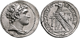SELEUKID KINGS. Alexander I Balas, 152-145 BC. Tetradrachm (Silver, 28 mm, 14.20 g, 1 h), Tyre, SE 163 = 150/49. Diademed and draped bust of Alexander...