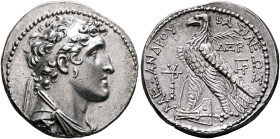 SELEUKID KINGS. Alexander I Balas, 152-145 BC. Tetradrachm (Silver, 28 mm, 14.18 g), Tyre, SE 164 = 149/8. Diademed and draped bust of Alexander I to ...