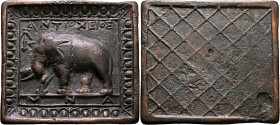 SYRIA, Seleucis and Pieria. Antiochia on the Orontes, 3rd-2nd centuries BC. Weight of 1 Mina (Bronze, 90x91 mm, 501.00 g). Indian elephant walking to ...
