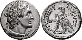 PTOLEMAIC KINGS OF EGYPT. Ptolemy VI Philometor, second reign, 163-145 BC. Tetradrachm (Silver, 27 mm, 14.23 g, 12 h), Alexandria, RY 27 = 155/4. Diad...