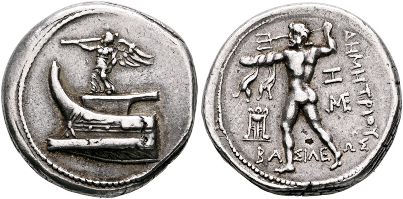 KINGS OF MACEDON. Demetrios I Poliorketes, 306-283 BC. Tetradrachm (Silver, 26 m...