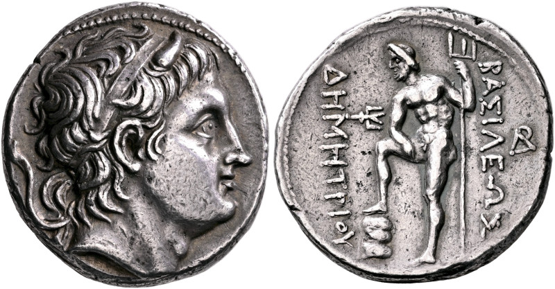 KINGS OF MACEDON. Demetrios I Poliorketes, 306-283 BC. Tetradrachm (Silver, 27 m...